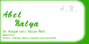 abel malya business card